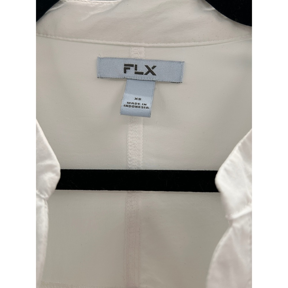 FLX Womens FLX Woven Popover Top Size XS Long Sleeve Utility Casual - Picture 4 of 10